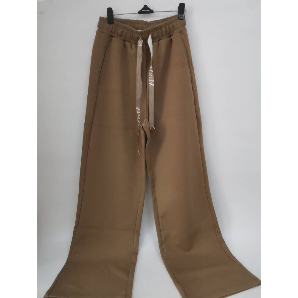 Max Mara Women's Casual Wide Leg Pants New Stylish High Waist Straight Leg